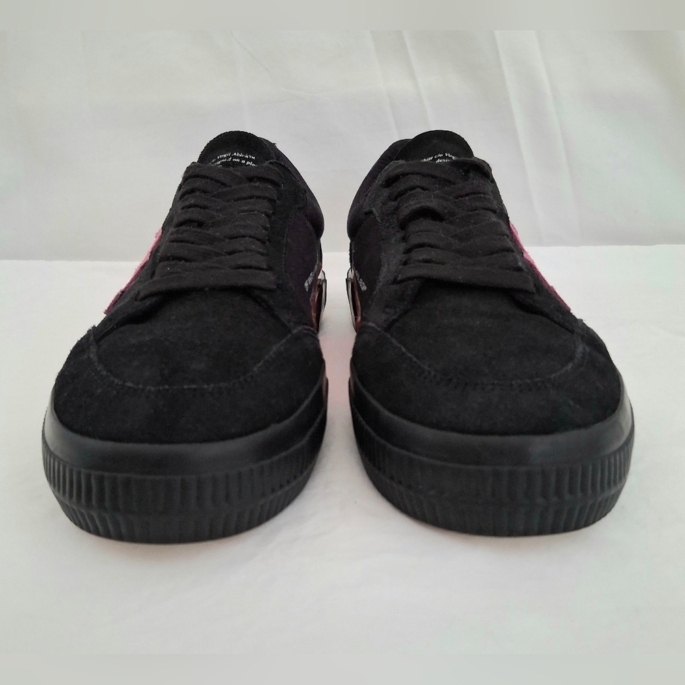 Off-White Men's Unisex Black Suede/Canvas Vulcanized Low Top Sneakers Size 41 - Picture 2 of 13